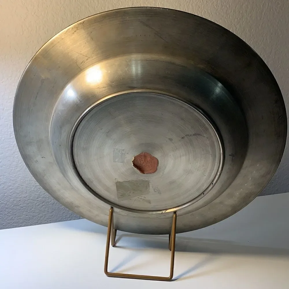 Warsteiner Beer Silver Round Bar Serving Tray Pilsner Lager Ale Metal Man Cave